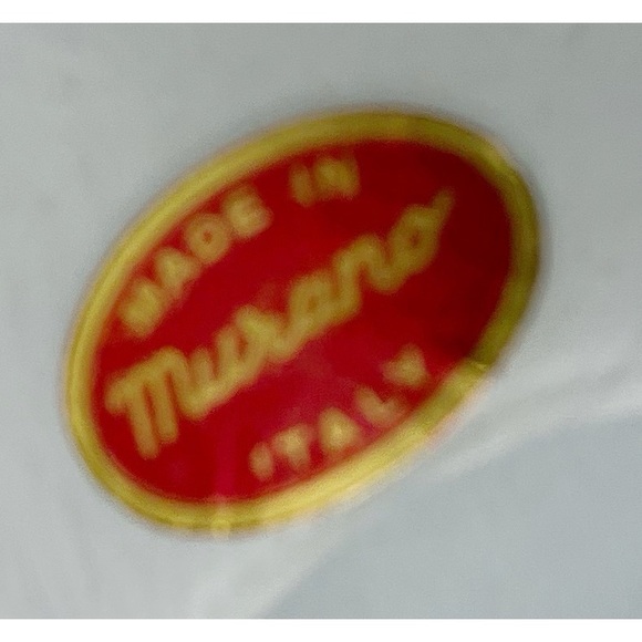 Vintage Murano Candy Dish Trinket Ashtray MCM Clear White Made In Italy Glass - Picture 5 of 5